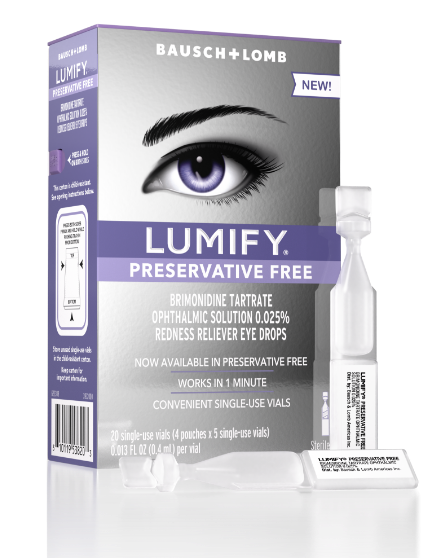 LUMIFY Preservative Free is packaged in convenient, single use vials. Use as directed.