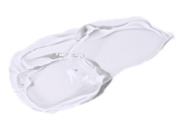 Smear of white cream